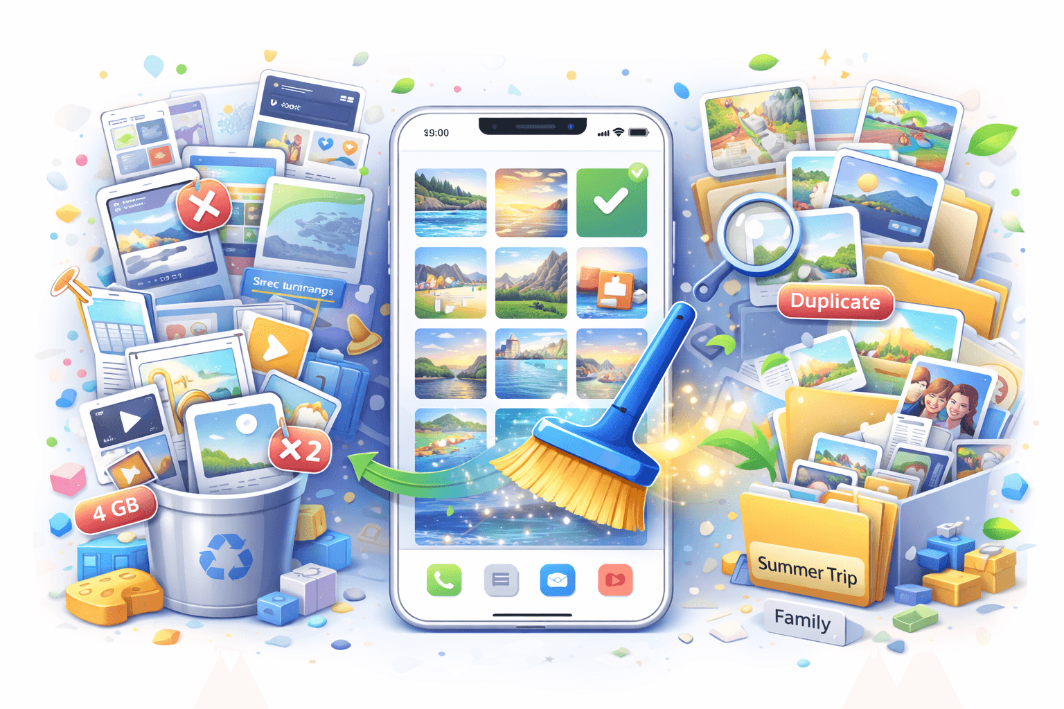 Imagen de guía para limpiar la fototeca del iPhone