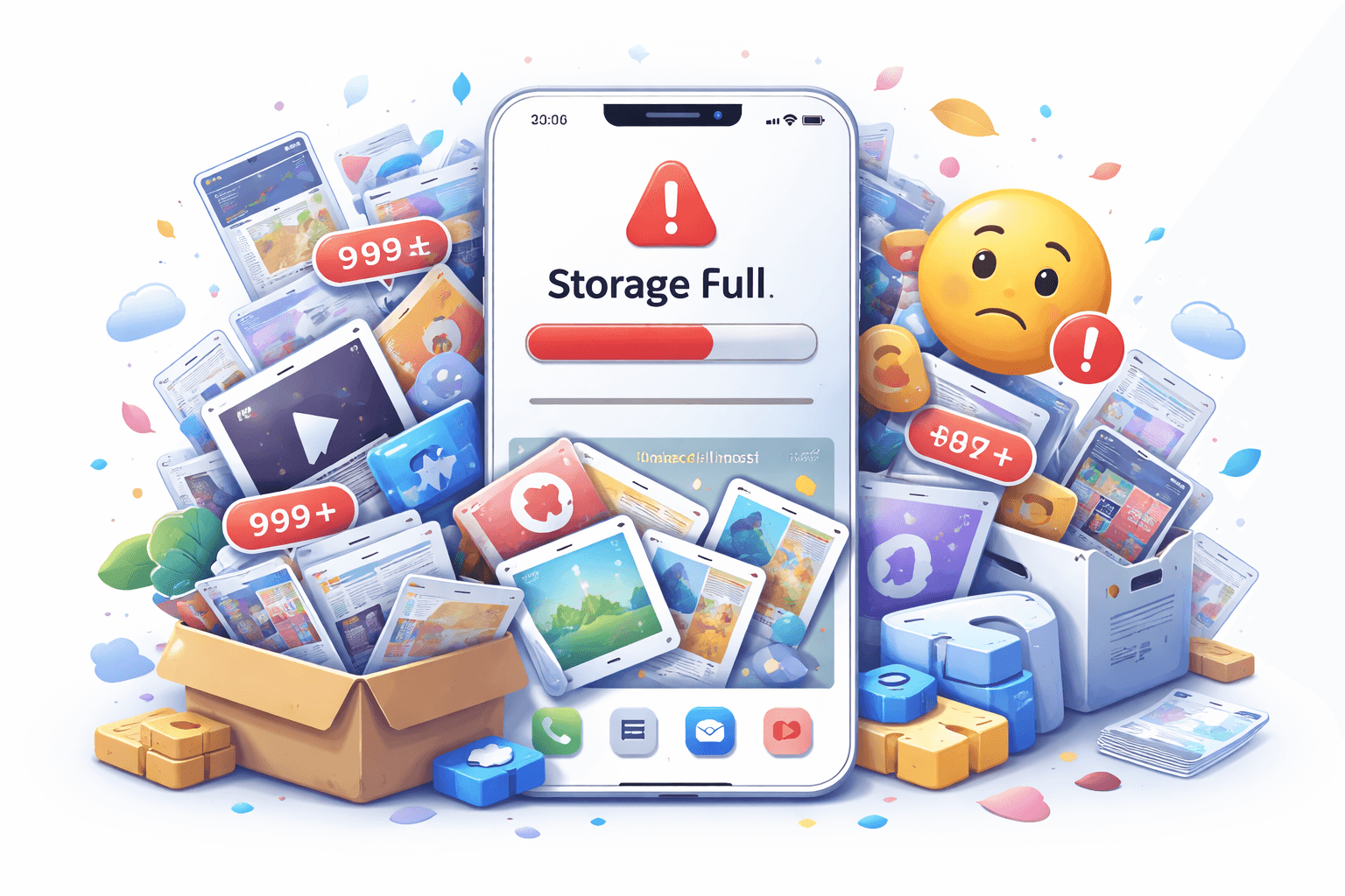 Immagine guida sul motivo per cui lo spazio dell'iPhone è pieno