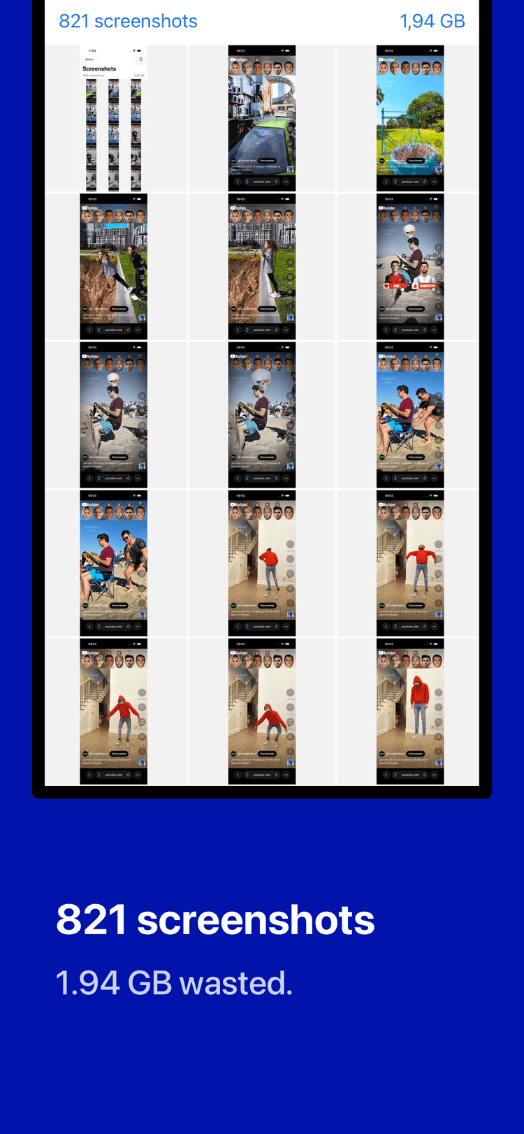 Hitta gamla skärmbilder snabbt